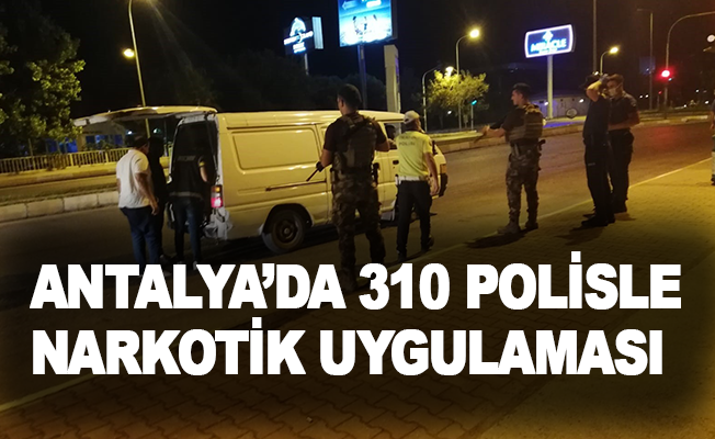 Antalya'da 310 polisle narkotik uygulaması