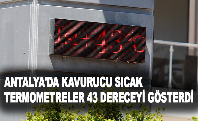 Antalya'da kavurucu sıcak.. Termometreler 43 dereceyi gösterdi