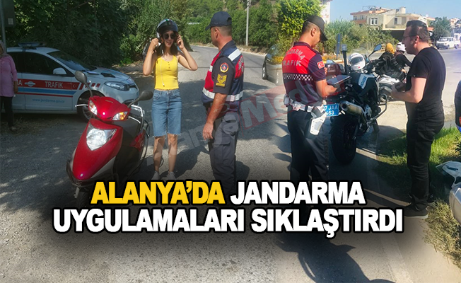 Alanya'da jandarmadan motosiklet uygulaması