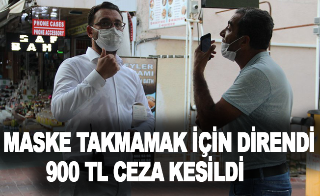 Alanya'da maske takmamak için polise direnen kişiye 900 TL ceza