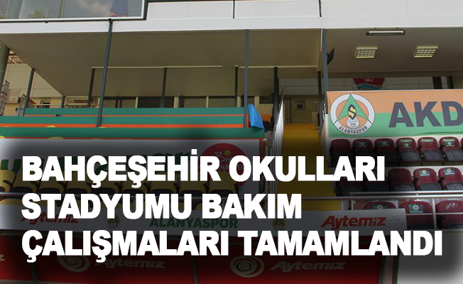 Bahçeşehir okulları stadyumu bakım çalışmaları tamamlandı