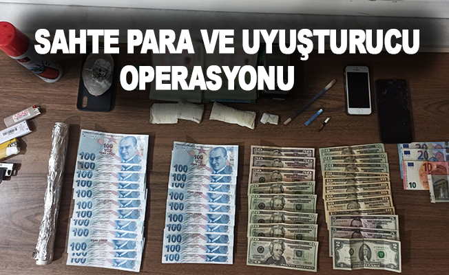 Antalya'da sahte para ve uyuşturucu operasyonu