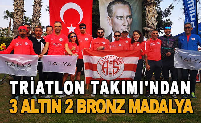 Antalyaspor Triatlon Takımı'ndan 3 altın, 2 bronz madalya