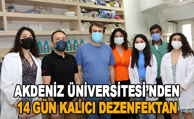 Akdeniz Üniversitesi’nden 14 gün kalıcı dezenfektan