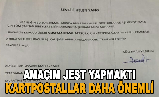 Süleyman Yıldırım: "Amacım jest yapmaktı, kartpostallar daha önemli"