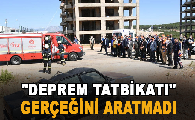 Antalya'da "deprem tatbikatı" gerçeğini aratmadı