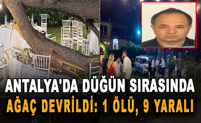 Antalya'da kır düğününde ağaç devrildi: 1 ölü, biri ağır 9 yaralı