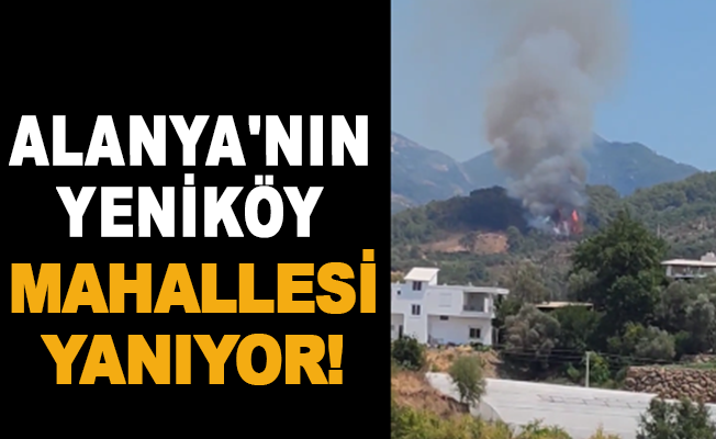 Alanya'nın Yeniköy Mahallesi yanıyor!