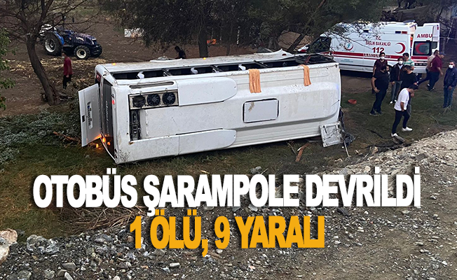 Otobüs şarampole devrildi: 1 ölü, 9 yaralı