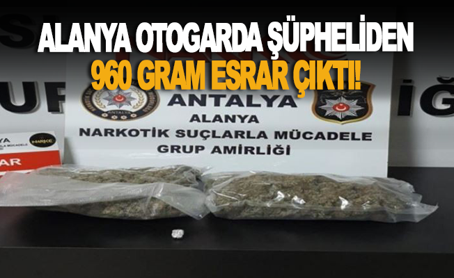 Otogarda şüpheli şahsın üzerinden 960 gram esrar çıktı
