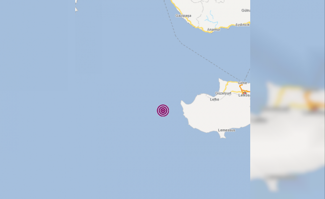 AFAD: Akdeniz’de 5.1 şiddetinde deprem meydana geldi