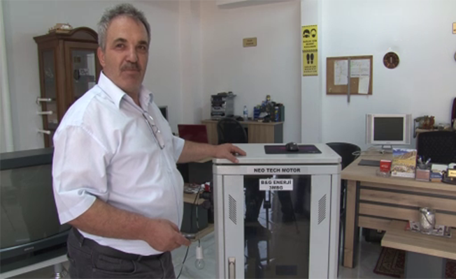 Antalya’da bir girişimci yakıtsız çalışan "jeneratör" üretti