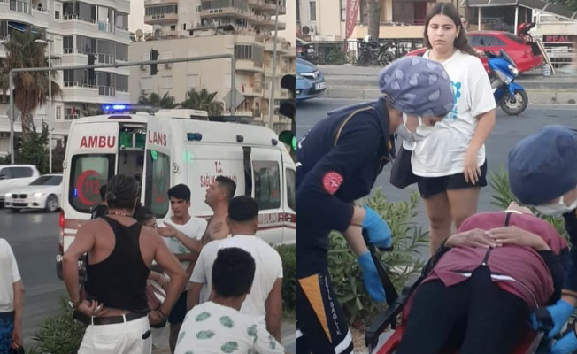 Alanya'da Bin Bin'in çarptığı kadın hastaneye kaldırıldı