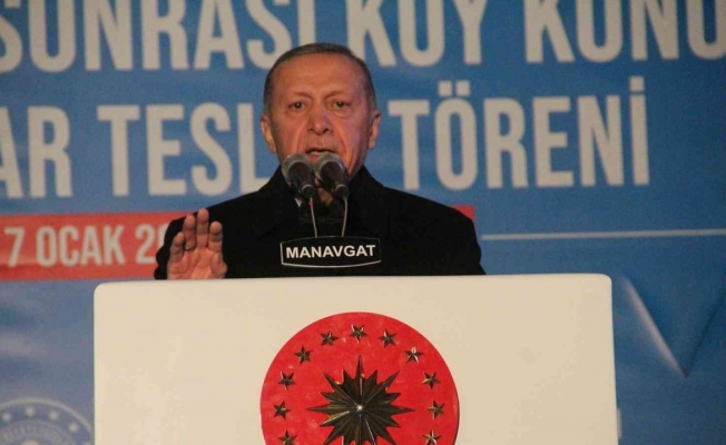 Cumhurbaşkanı Erdoğan’dan Manavgat’ta yapılan konutların hak sahiplerine müjde