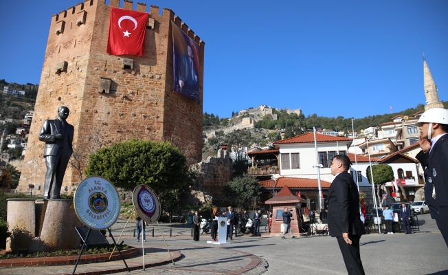 Atatürk’ün Alanya’ya gelişinin 88. Yıl dönümü törenle kutlandı