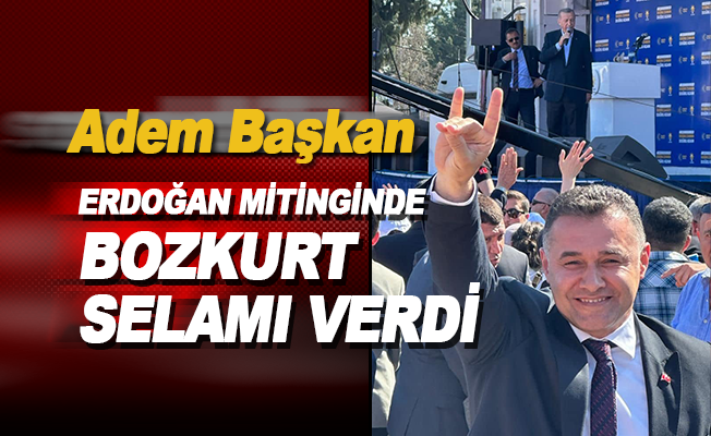 Başkan Yücel'den, Erdoğan Mitinginde Bozkurt Selamı