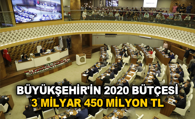 Büyükşehir’in 2020 bütçesi 3 milyar 450 milyon TL