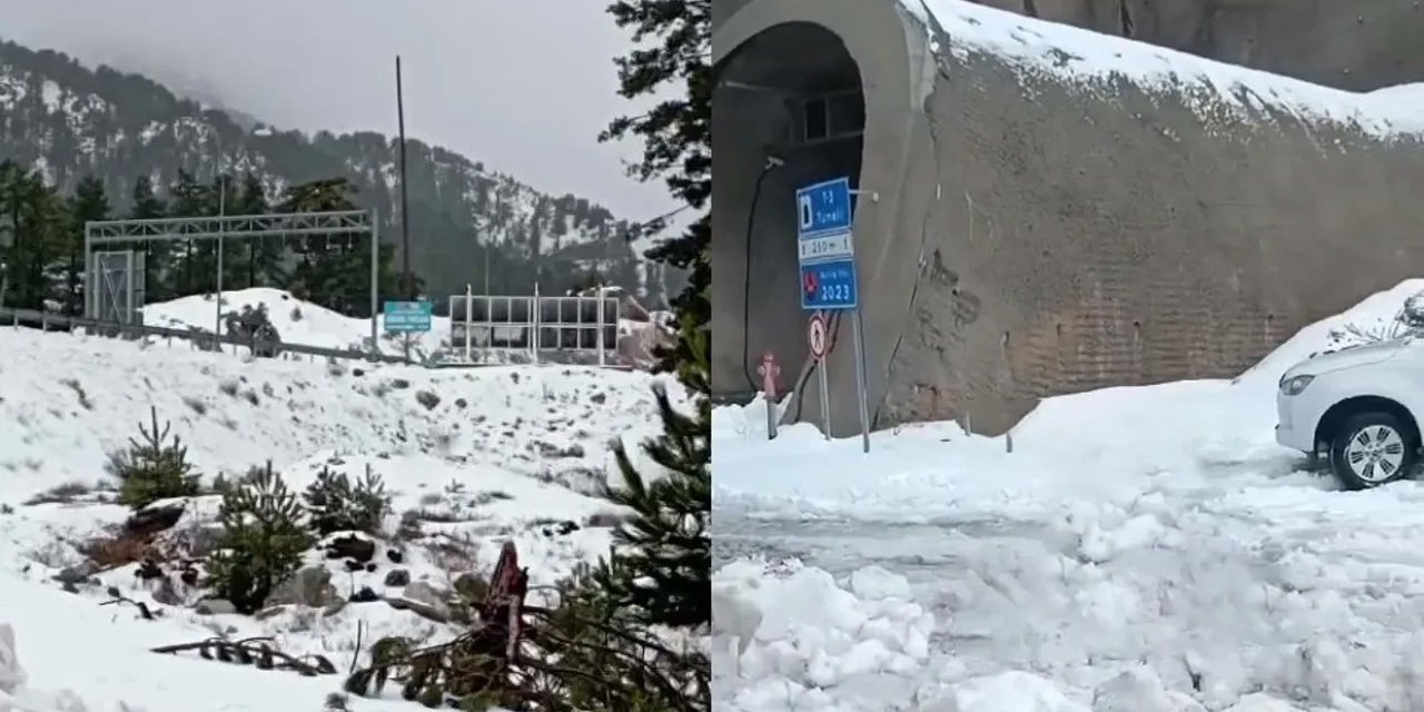 Alanya'da beklenen kar yağışı herkesi sevindirdi