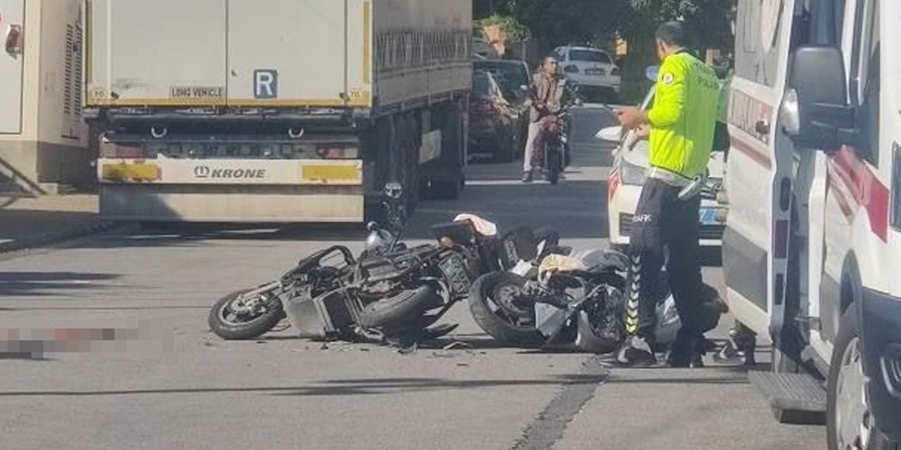 Alanya'daki korkunç kazada motosiklet sürücüsü yaralandı