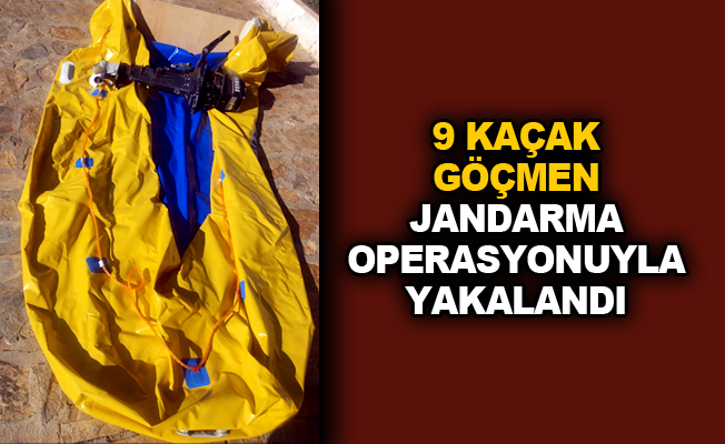 9 kaçak göçmen Jandarma operasyonuyla yakalandı