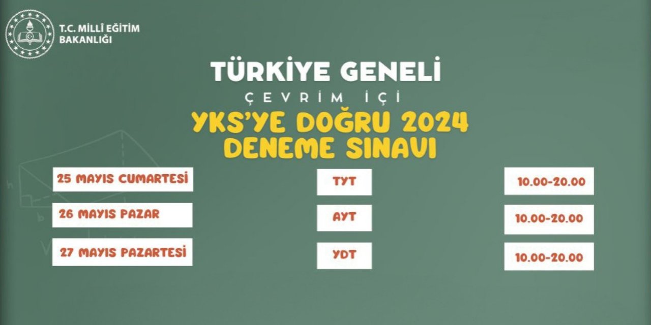 MEB YKS, AYT, YDT online deneme sınavı sıralama ve puanlar ne zaman açıklanır?