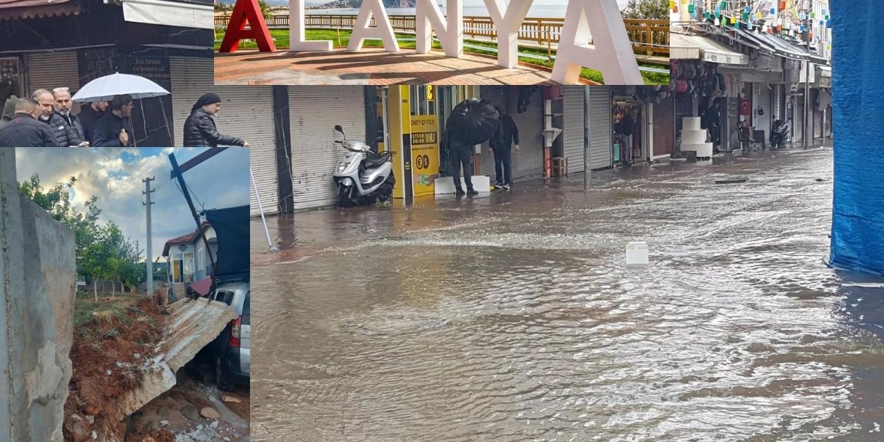 ALANYA o ilçede 1 saat sürdü ve hayat felç