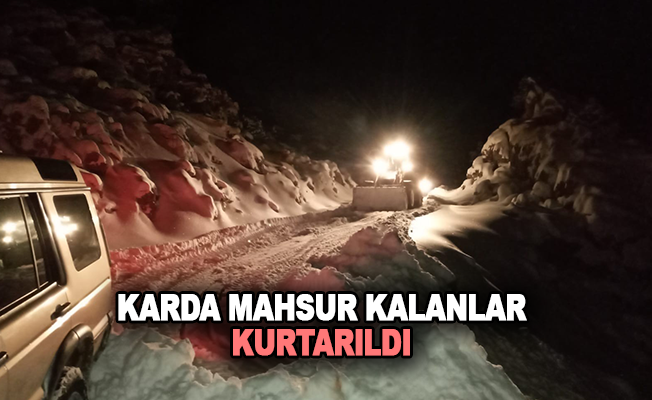 Antalya'da karda mahsur kalan vatandaşlar kurtarıldı