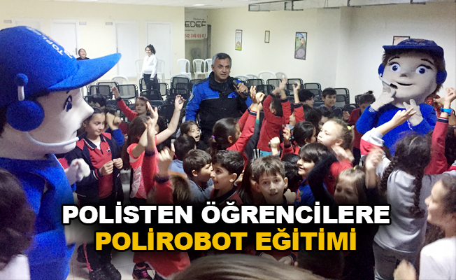 Polisten öğrencilere Polirobot eğitimi