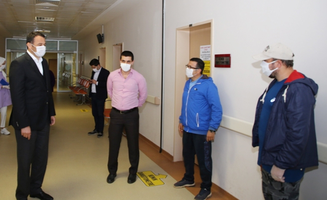 Başkan Ulutaş’tan sağlık çalışanlarına moral ziyareti