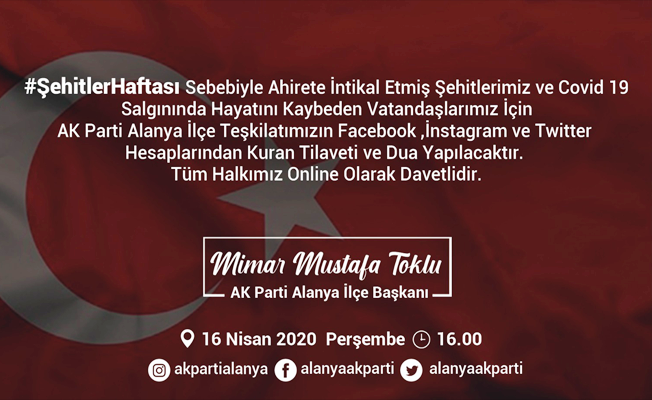 Alanya AK Parti’den Online Kur'an Tilaveti