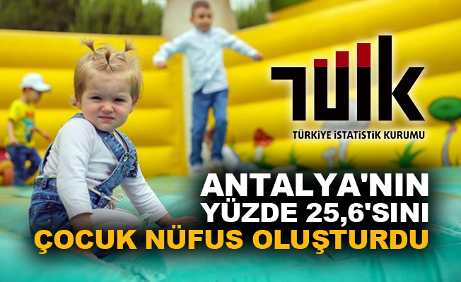 Antalya'nın yüzde 25,6'sını çocuk nüfus oluşturdu