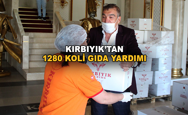 Kırbıyık'tan bin 280 koli gıda yardımı