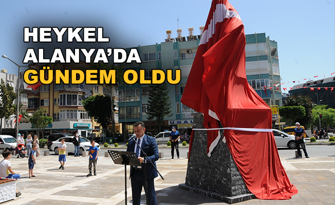Alanya'da Karamanoğlu Mehmet Bey heykeli açıldı